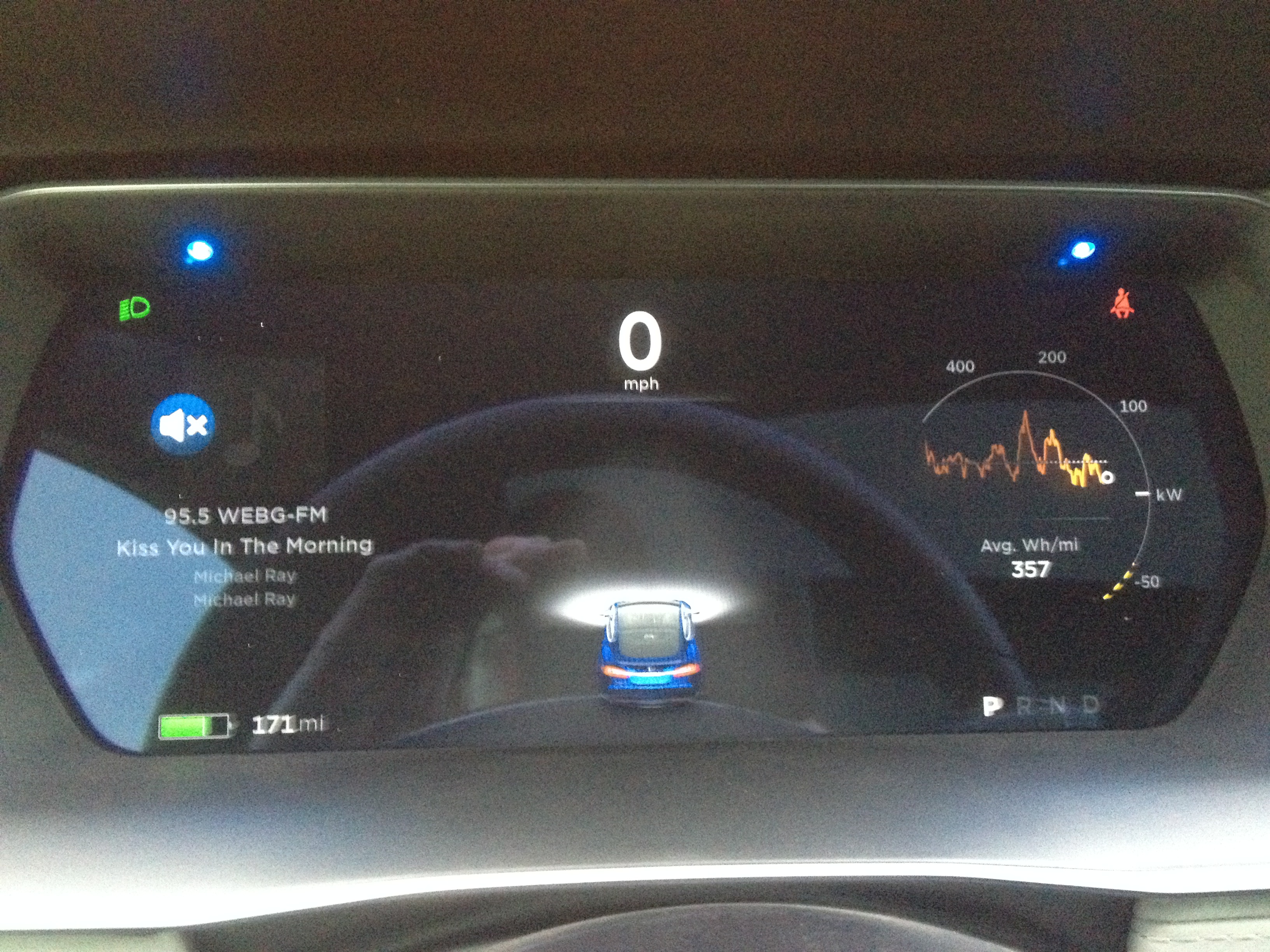 Custom K40 Police Radar Detector Alert LED's Installed on 2015 Tesla P85D in Lyons, IL