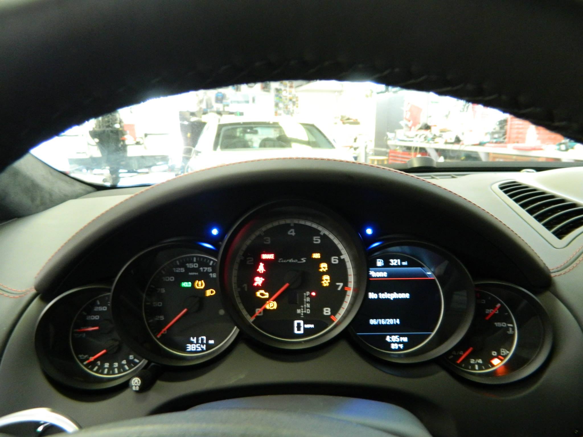 Custom K40 Police Radar Detector Alert LED's Installed on 2014 Porsche Cayenne Turbo S in Pompano Beach, FL