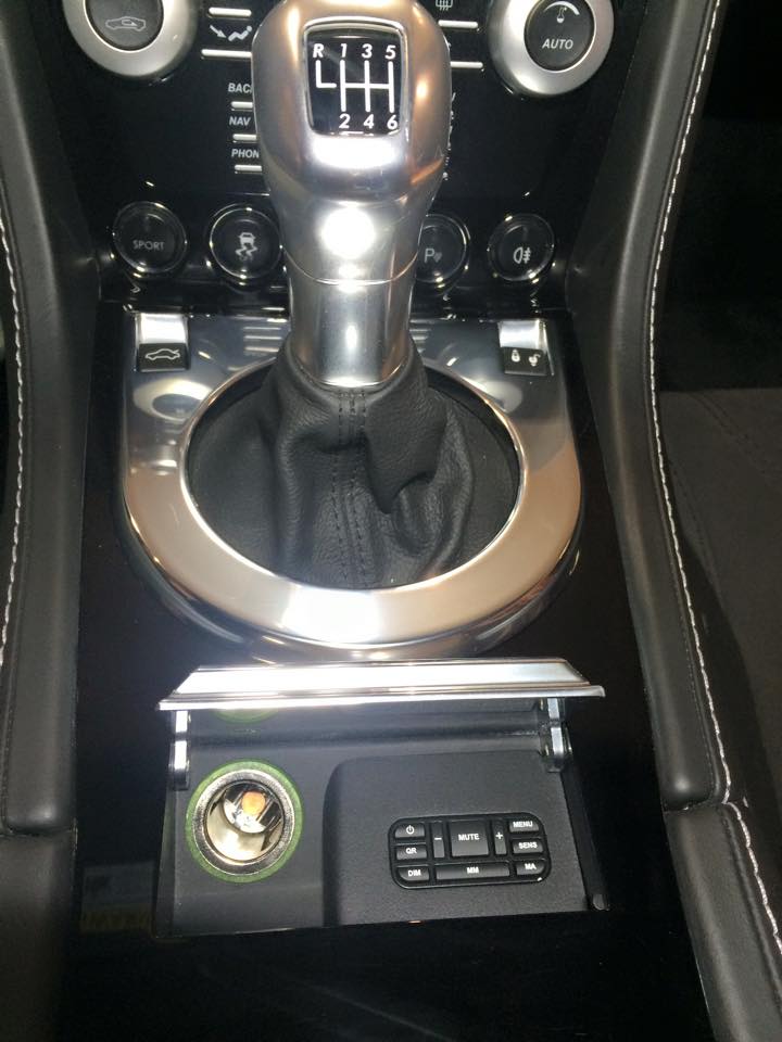 Custom K40 Police Radar Receiver Controller Installed on 2012 Aston Martin Vantage in Eden Prairie, MN
