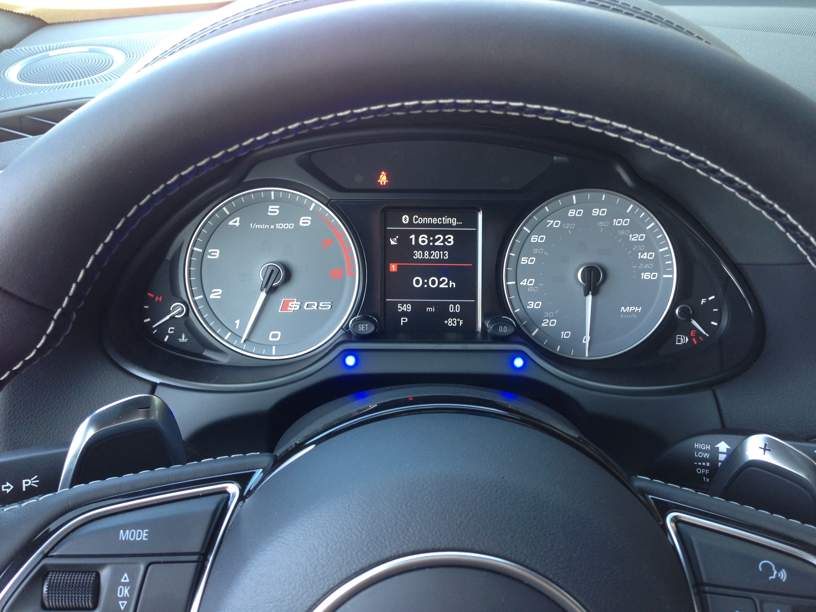 Custom K40 Police Radar Detector Alert LED's and Speaker Installed on 2013 Audi S Q5 in Allston, MA