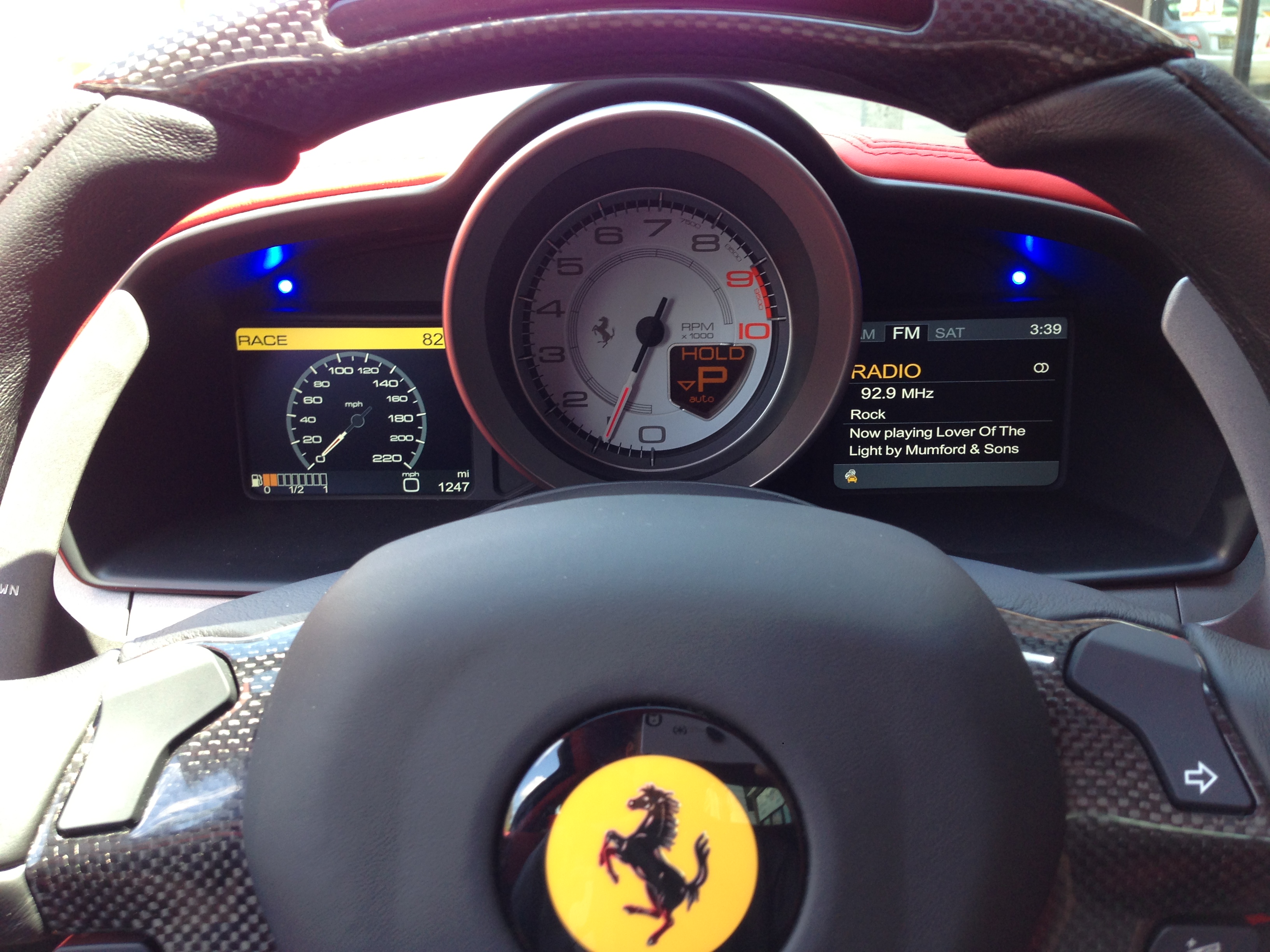 Custom K40 Police Radar Detector Alert LED's and Speaker Installed on 2013 Ferrari 458 in Allston, MA