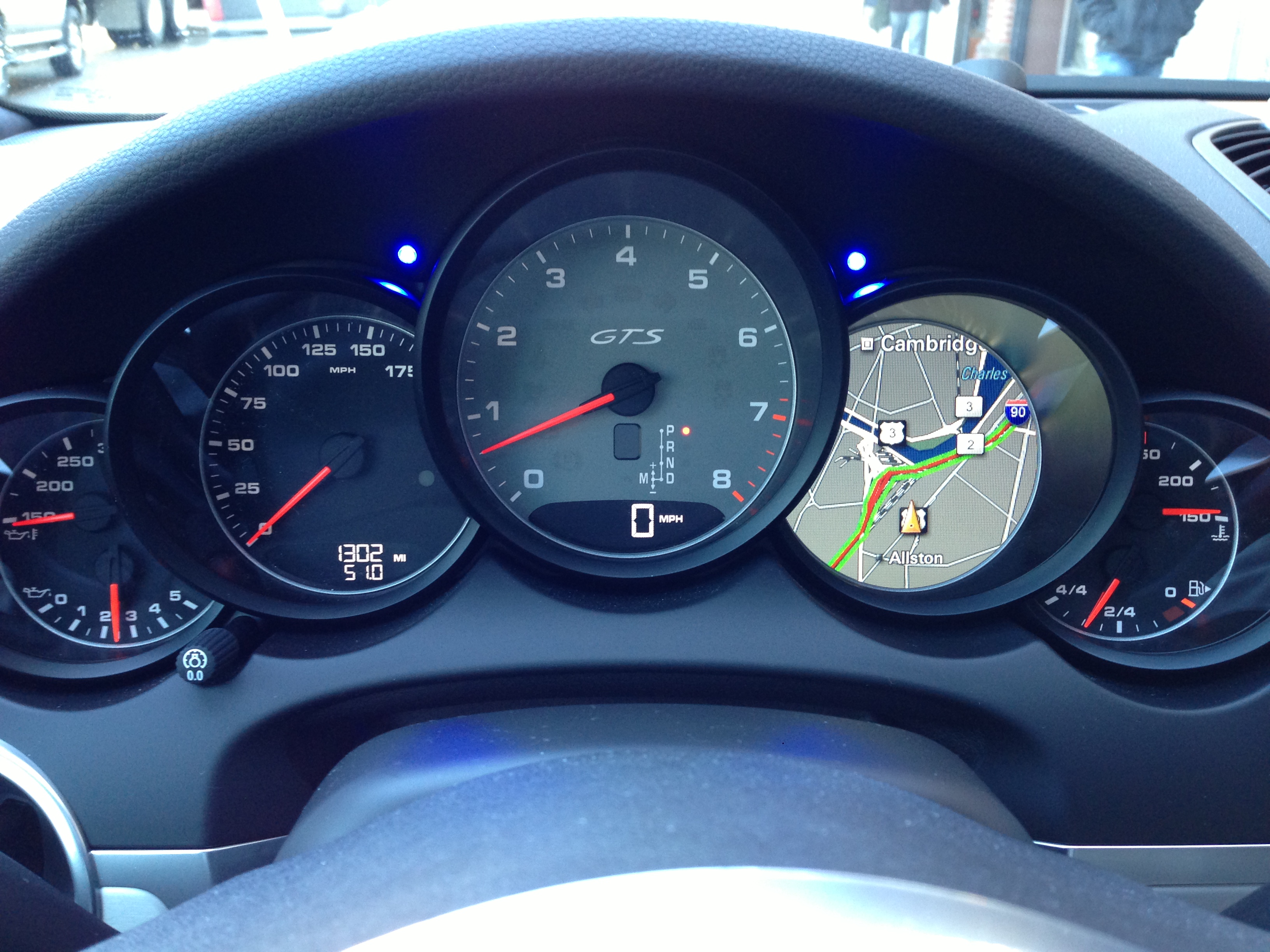 Custom K40 Police Radar Detector Alert LED's and Speaker Installed on 2013 Porsche Cayenne GTS in Allston, MA