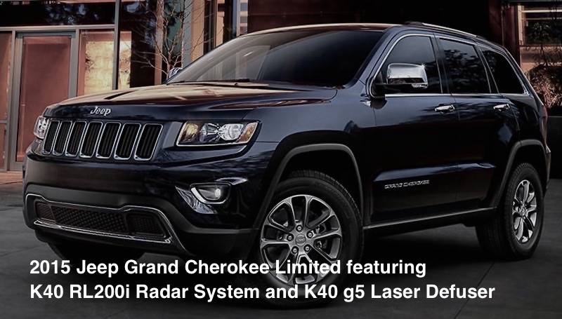 Custom K40 Police Laser Jammers and Hidden Radar Receiver Profile Installed on 2015 Jeep Grand Cherokee in Greenland, NH
