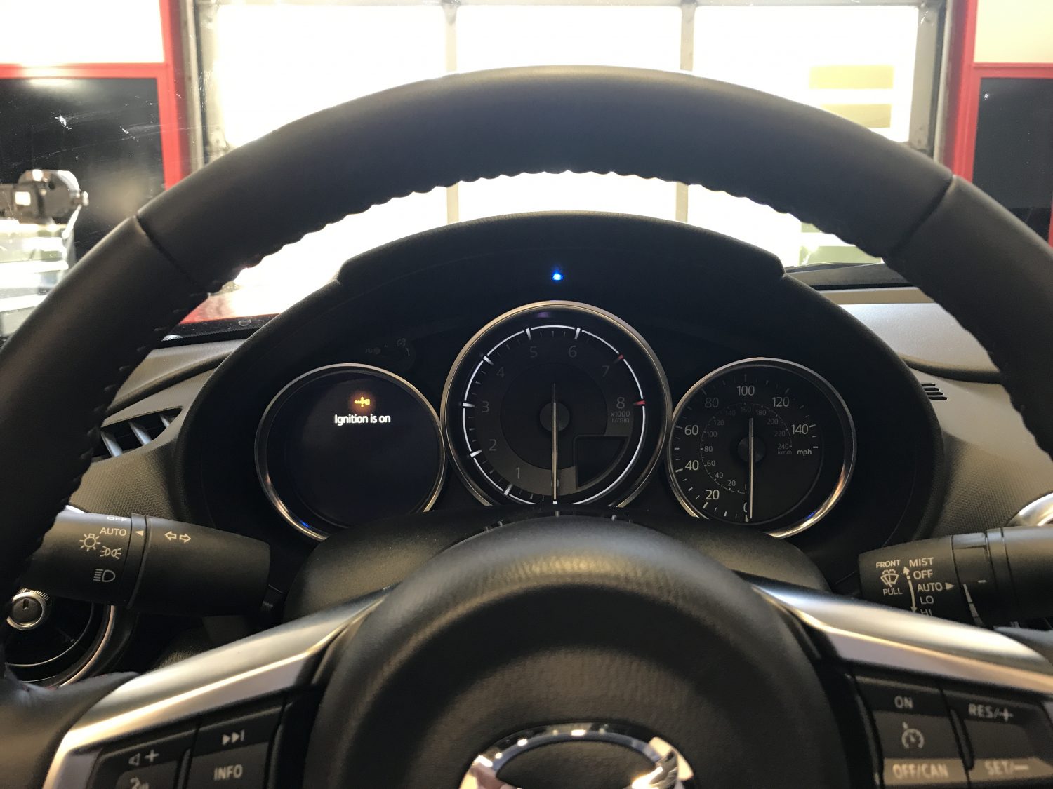 Custom K40 Hidden LEDs in Instrument Cluster Installed on a 2017 Mazda MX5 in Milford, CT