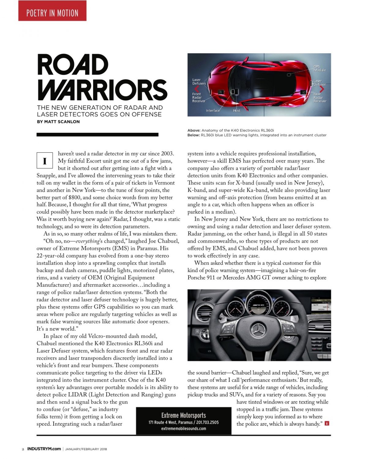 K40 article in Mobile Electronics Magazine