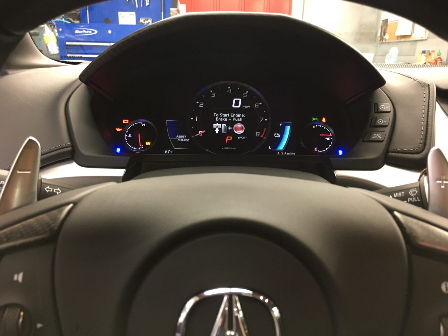 k40 radar detector blue alert leds on a 2017 Acura NSX