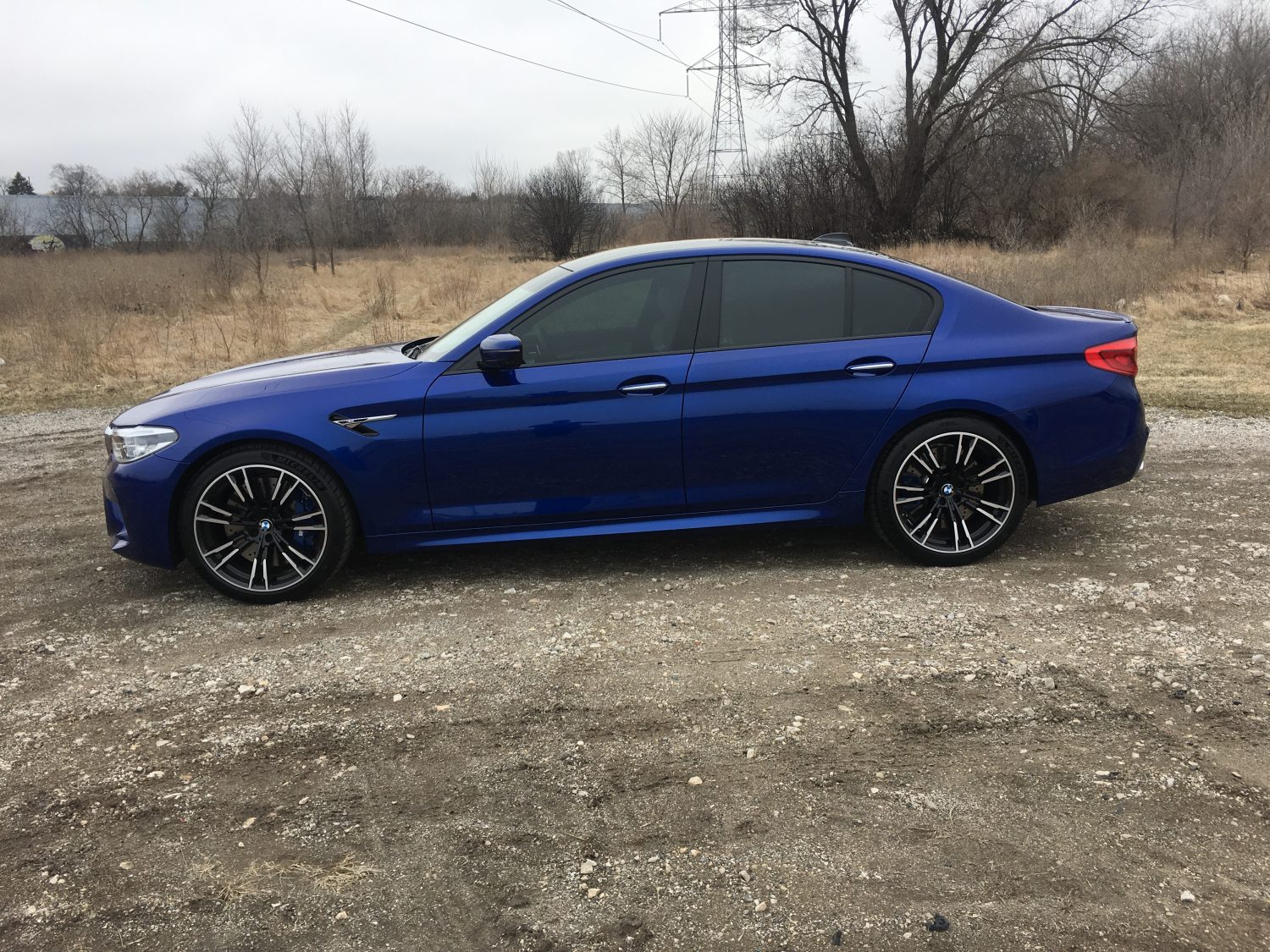 sideview of a 2018 BMW M5