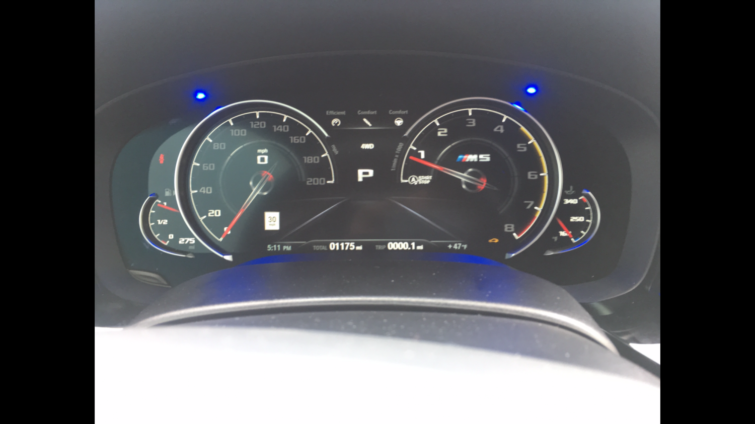K40 radar detector blue alert leds on a 2018 BMW M5