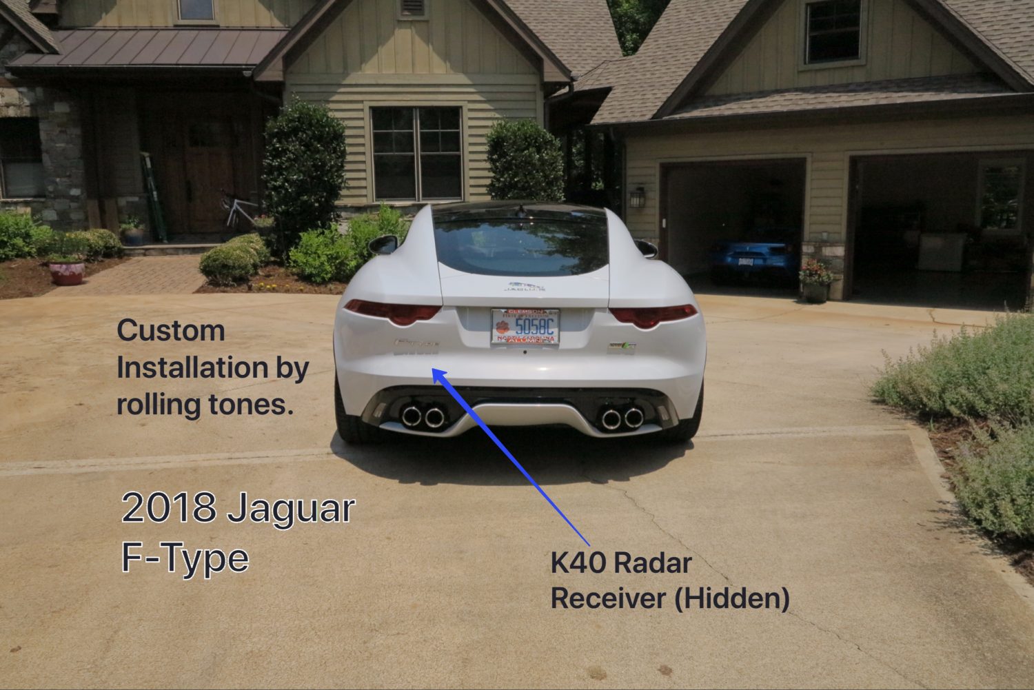 k40 radar detector on a Jaguar F-Type