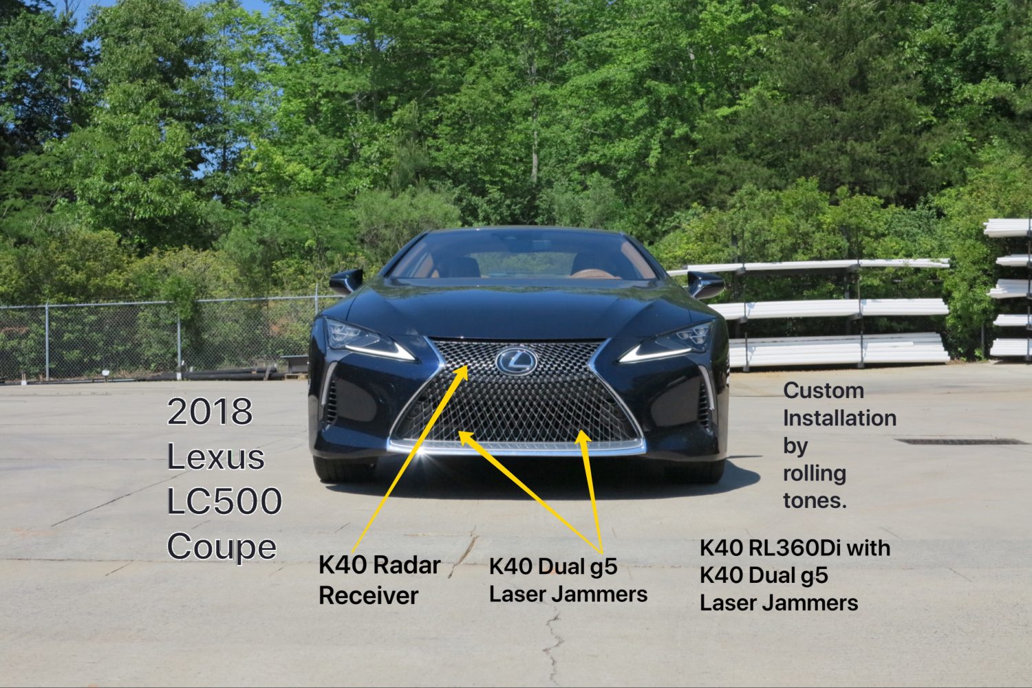 k40 radar detector on a 2018 Lexus LC500