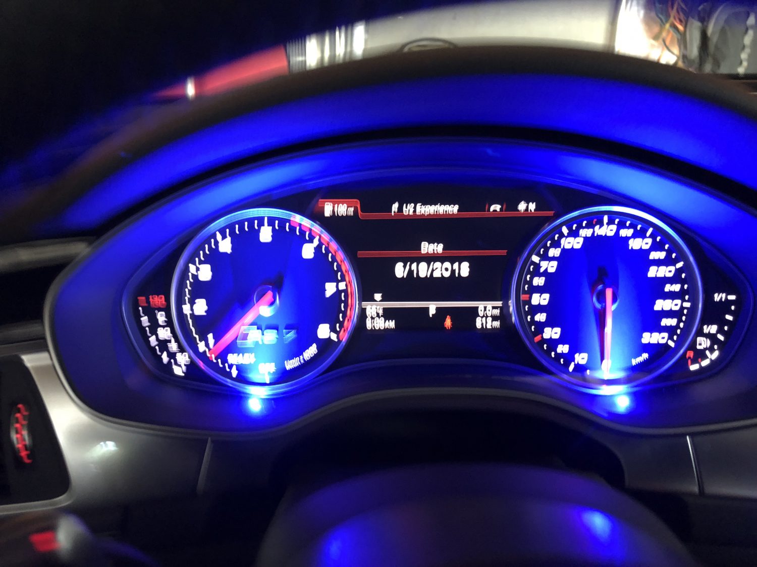 k40 radar detector alert leds in a 2017 Audi RS7
