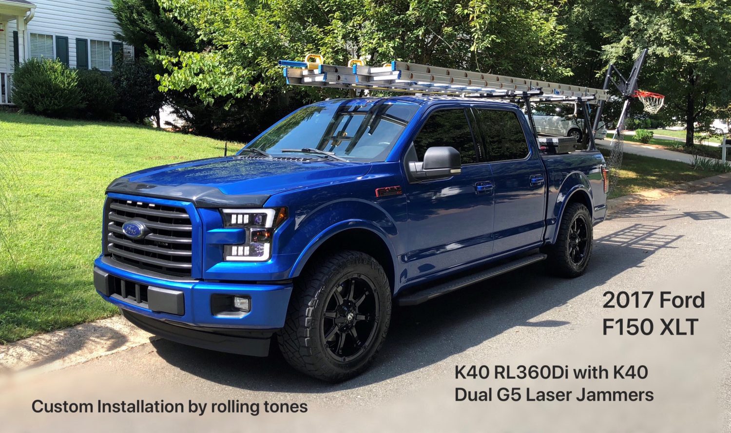 K40 radar detector and laser jammers on a Ford F150 XLT