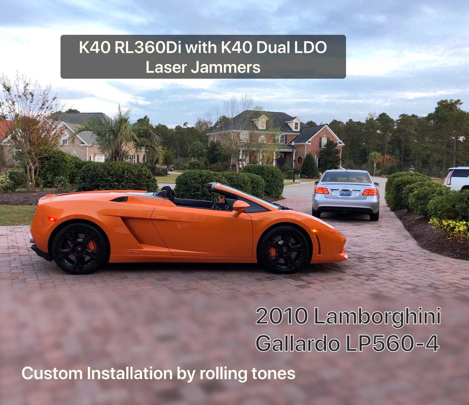 K40 Custom Hidden Radar and Laser System installed on a 2010 Lamborghini Gallardo LP560-4 in Concord, NC