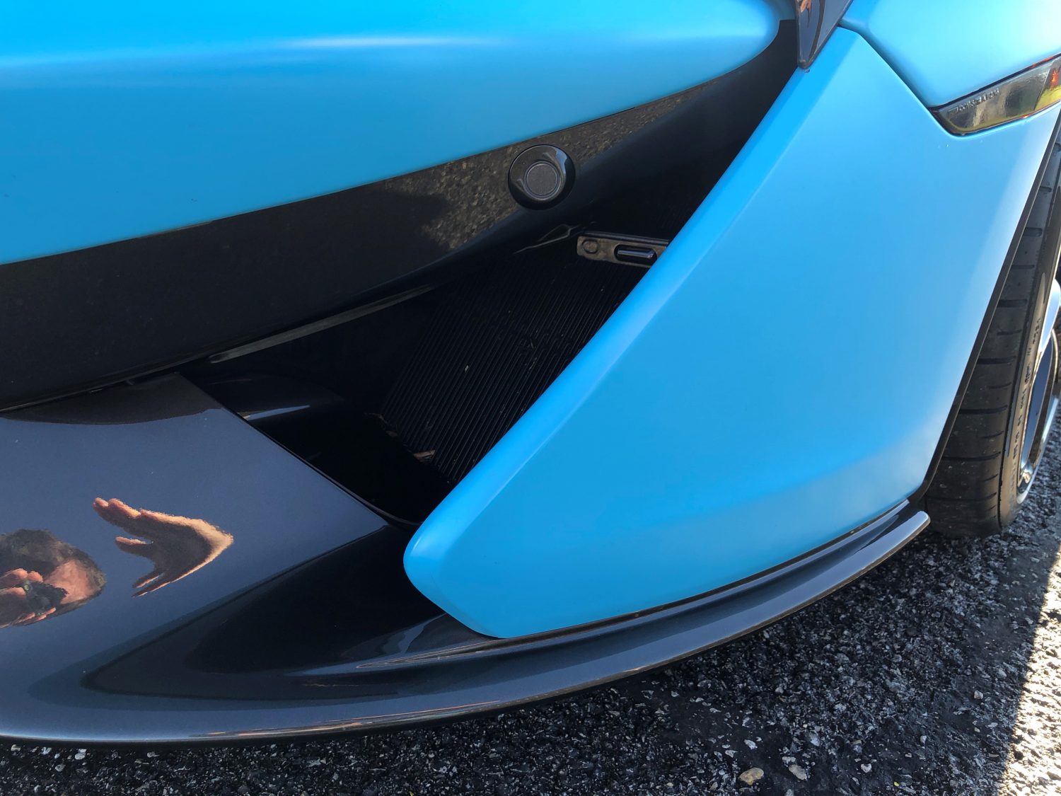 K40 Custom Hidden Laser Defuser installed on a 2018 McLaren 570S in Addison, TX