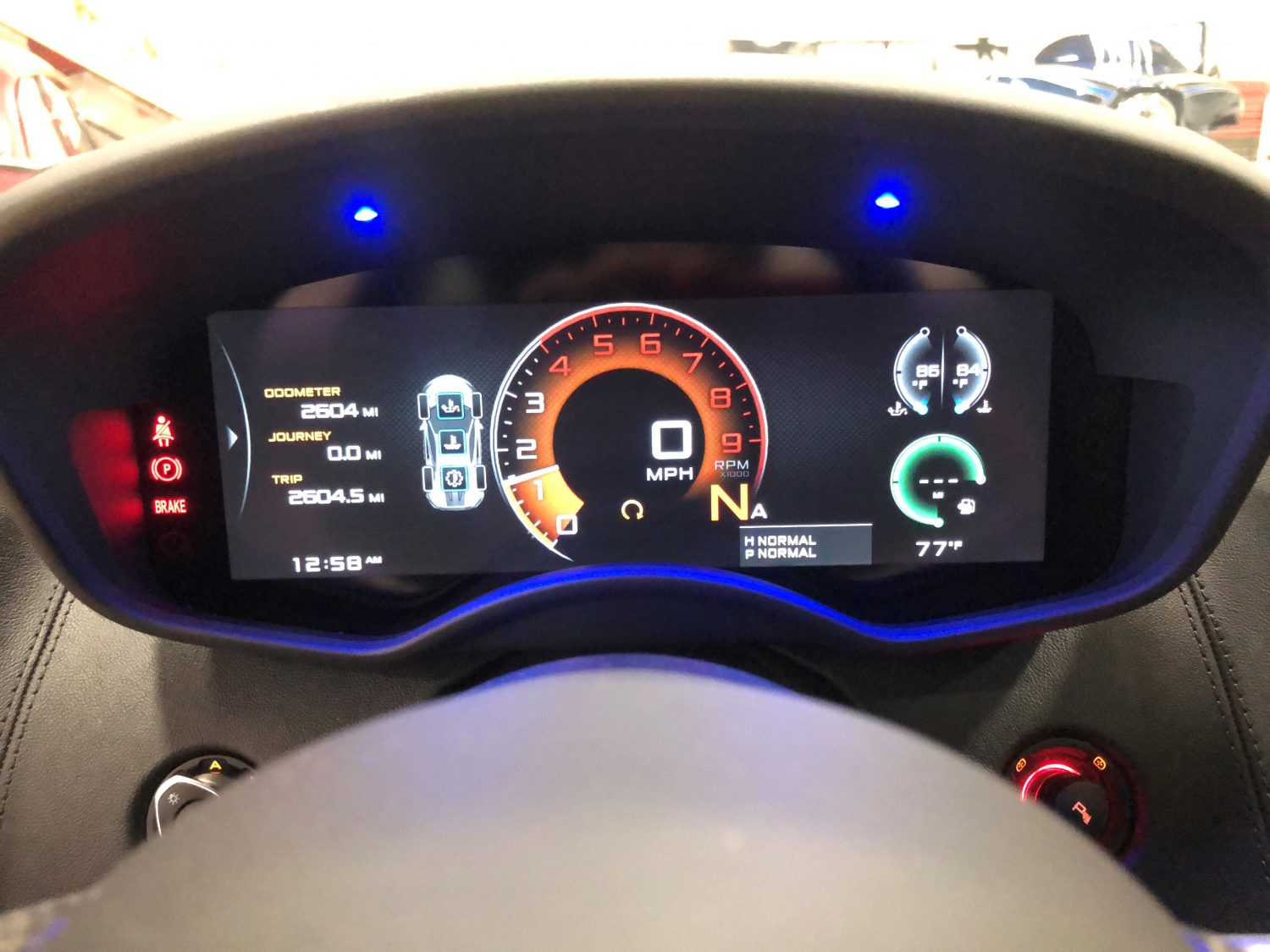 Custom K40 Police Radar Detector Alert LED's flashing Installed on 2018 McLaren in Milwaukee, WI