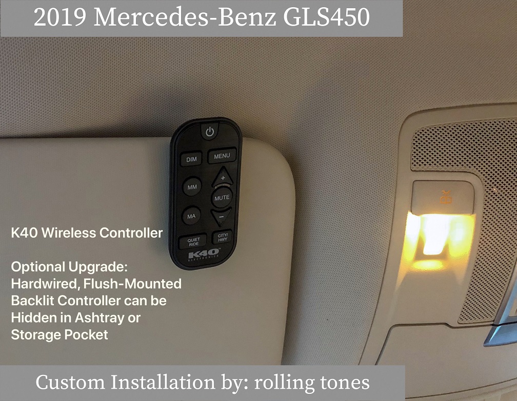 Custom K40 Police Radar Receiver Remote Installed on 2019 Mercedes Benz GLS450 in Charlotte, NC