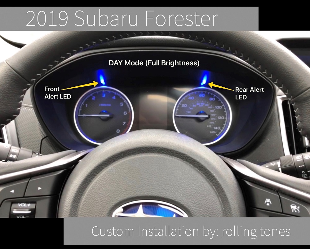 Custom K40 Police Radar Detector Alert LED's Installed on 2019 Subaru Forester in Charlotte, NC