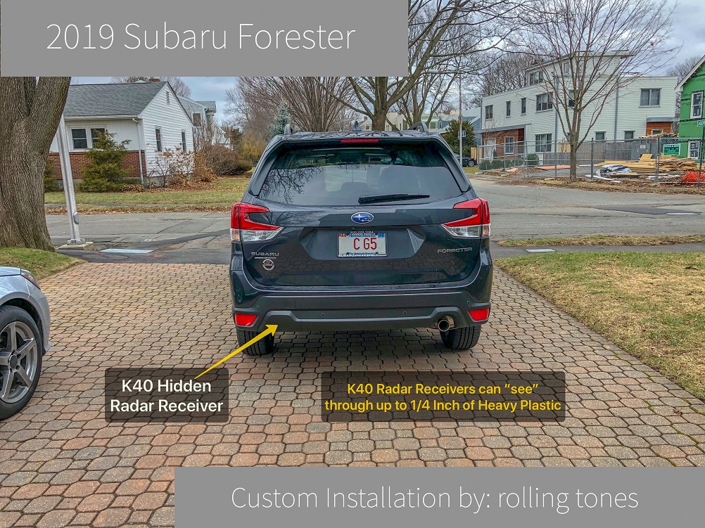 Custom K40 Police Laser Jammers and Hidden Radar Receiver back Installed on 2019 Subaru Forester in Charlotte, NC