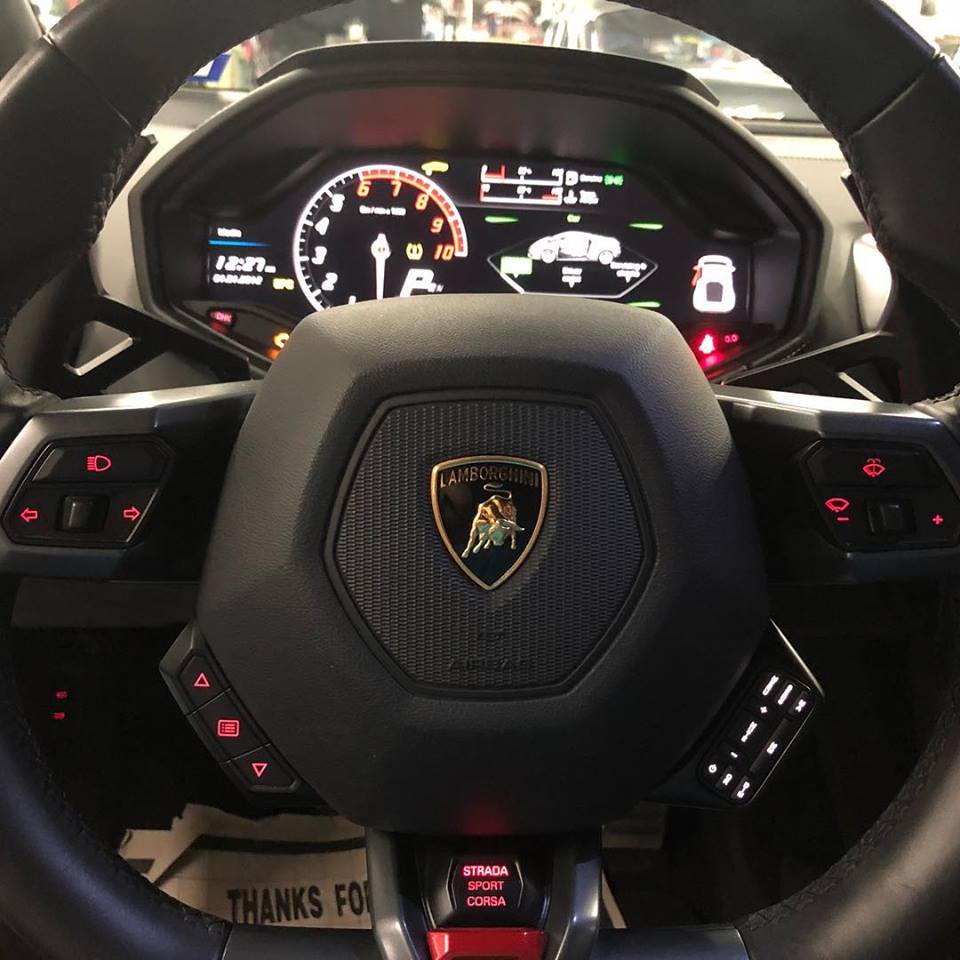 Custom K40 Police Radar Detector Alert LED's Installed on 2017 Lamborghini Huracan in Conroe, TX