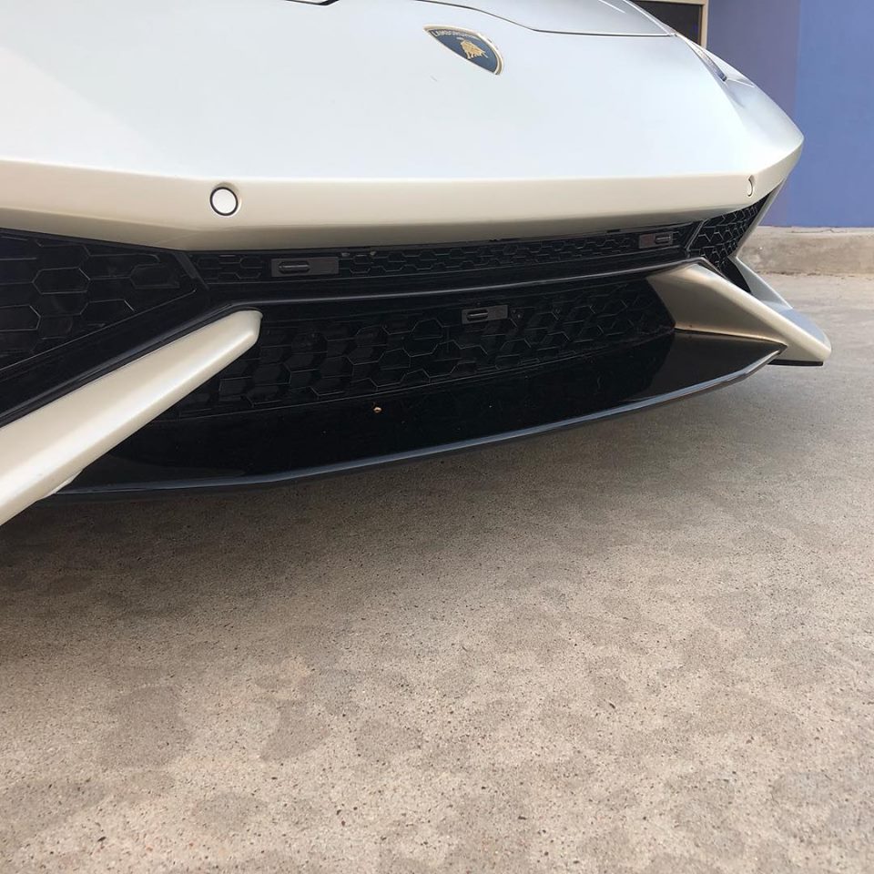 Custom K40 Police Laser Jammers and Hidden Radar Receiver grille Installed on 2017 Lamborghini Huracan in Conroe, TX