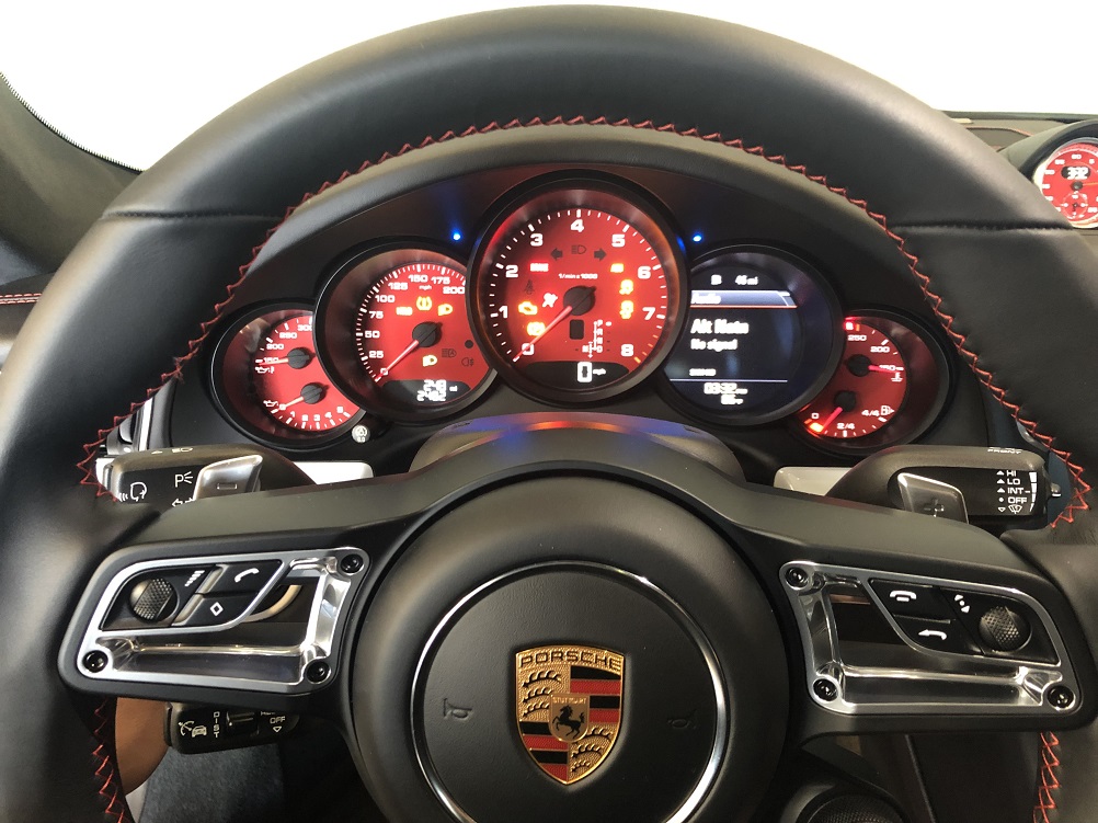 Custom K40 Police Radar Detector Alert LED's Installed on 2019 Porsche 911 Carrera S in Santa Margarita, CA