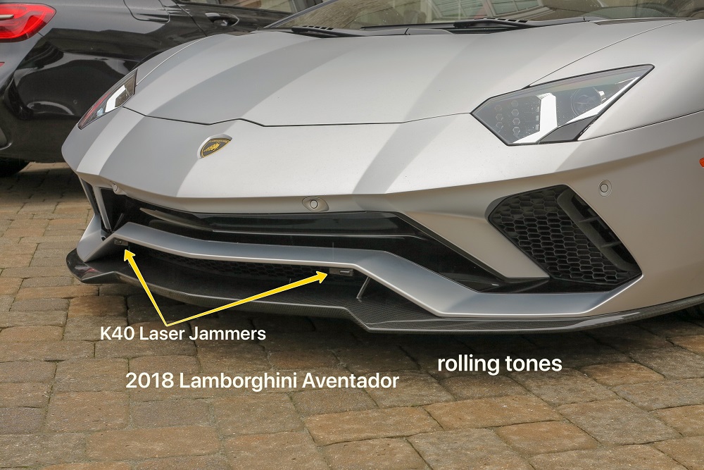 Custom K40 Police Laser Jammers Installed on 2018 Lamborghini Aventador in Charlotte, NC