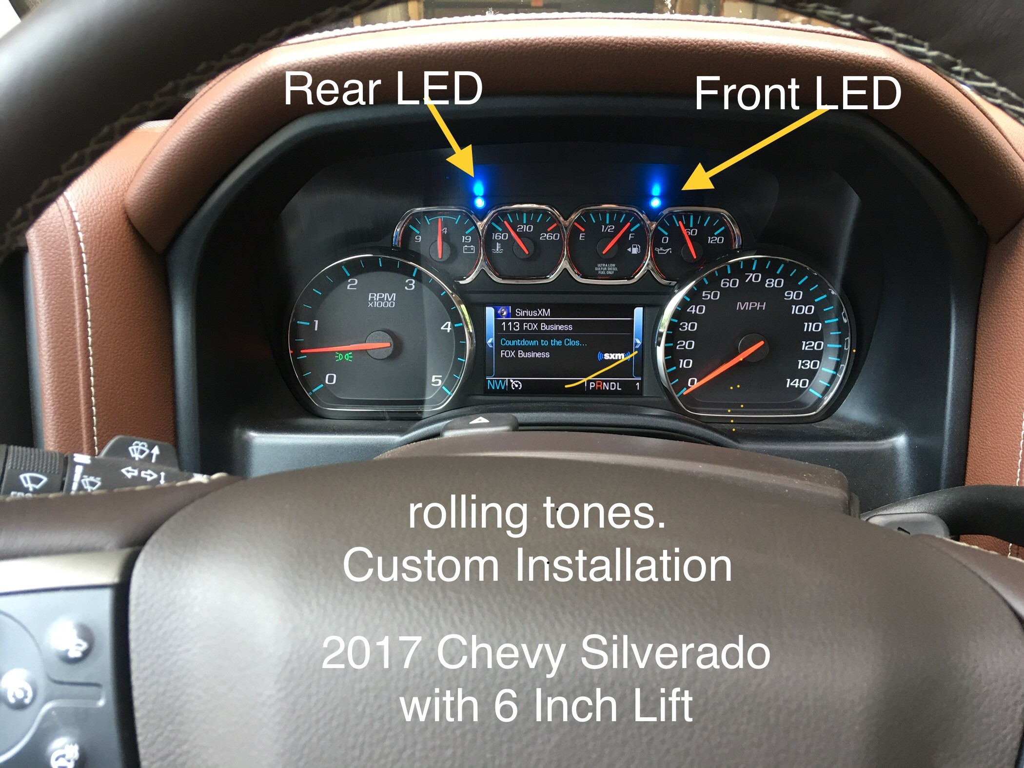Custom K40 Police Radar Detector Alert LED's on 2017 Chevrolet Silverado in Charlotte, NC