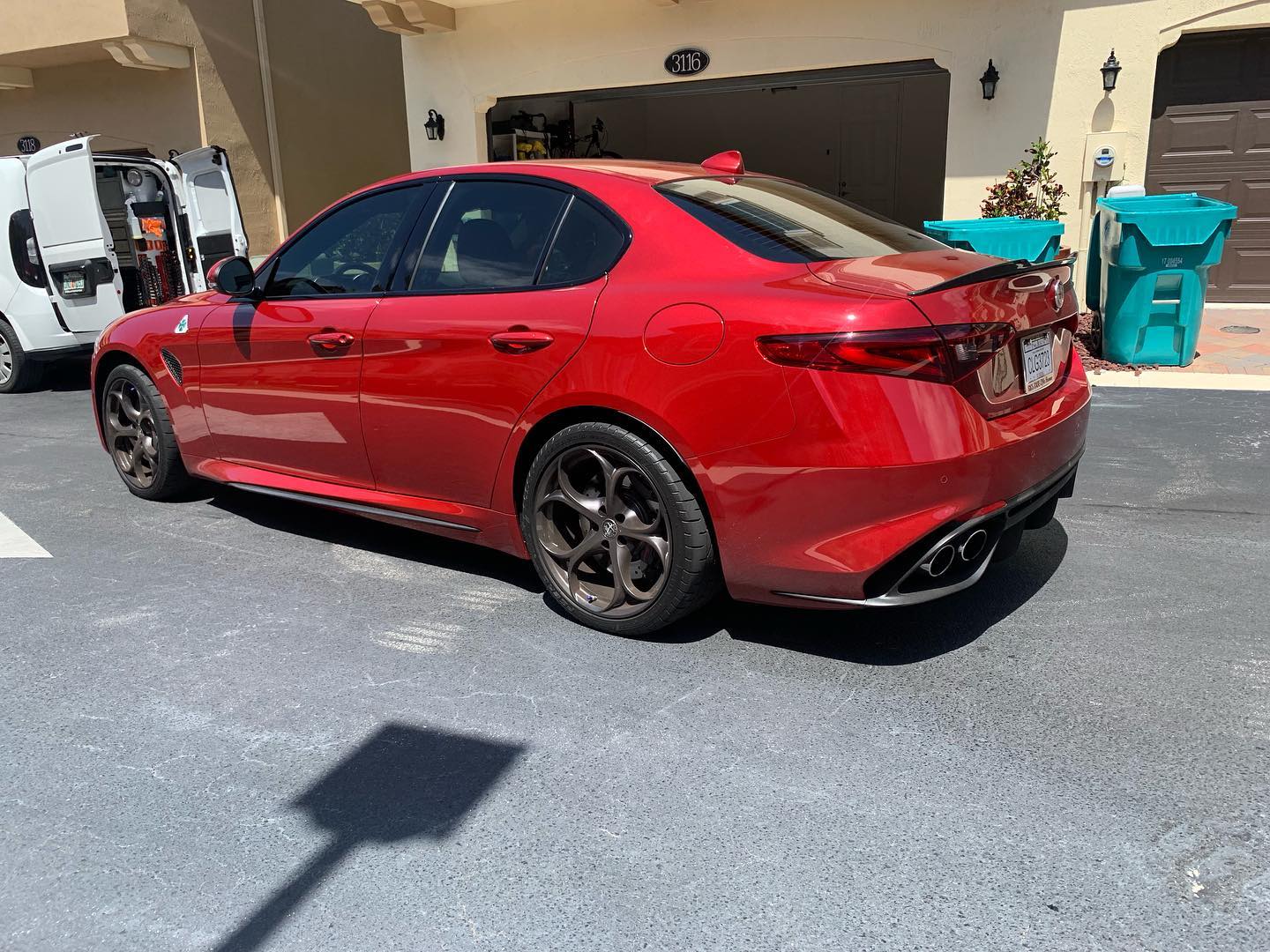 Custom K40 Police Laser Jammers and Hidden Radar Receiver Side Installed on New 2019 Alfa Romeo Romeo Giulia Quadrifoglio in Boca Raton, FL