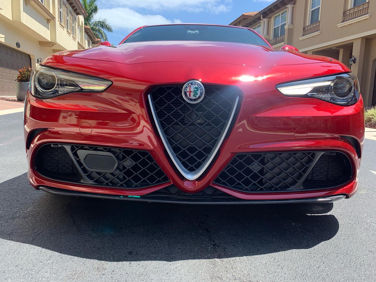 Custom K40 Police Laser Jammers and Hidden Radar Receiver Installed on New 2019 Alfa Romeo Romeo Giulia Quadrifoglio in Boca Raton, FL