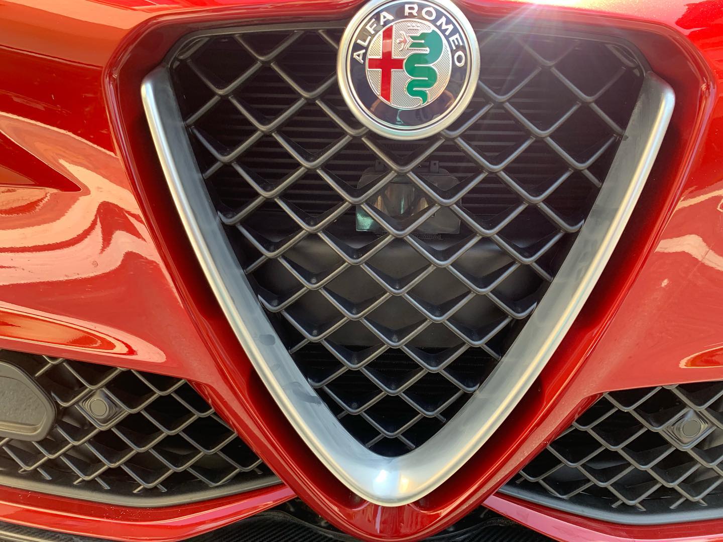 K40 Front Radar Defuser Installed on New 2019 Alfa Romeo Romeo Giulia Quadrifoglio in in Boca Raton, FL