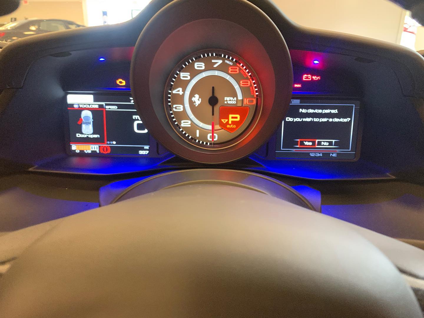 Custom K40 Police Radar Detector Alert LED's Installed on 2018 Ferrari 488 in Boca Raton, FL