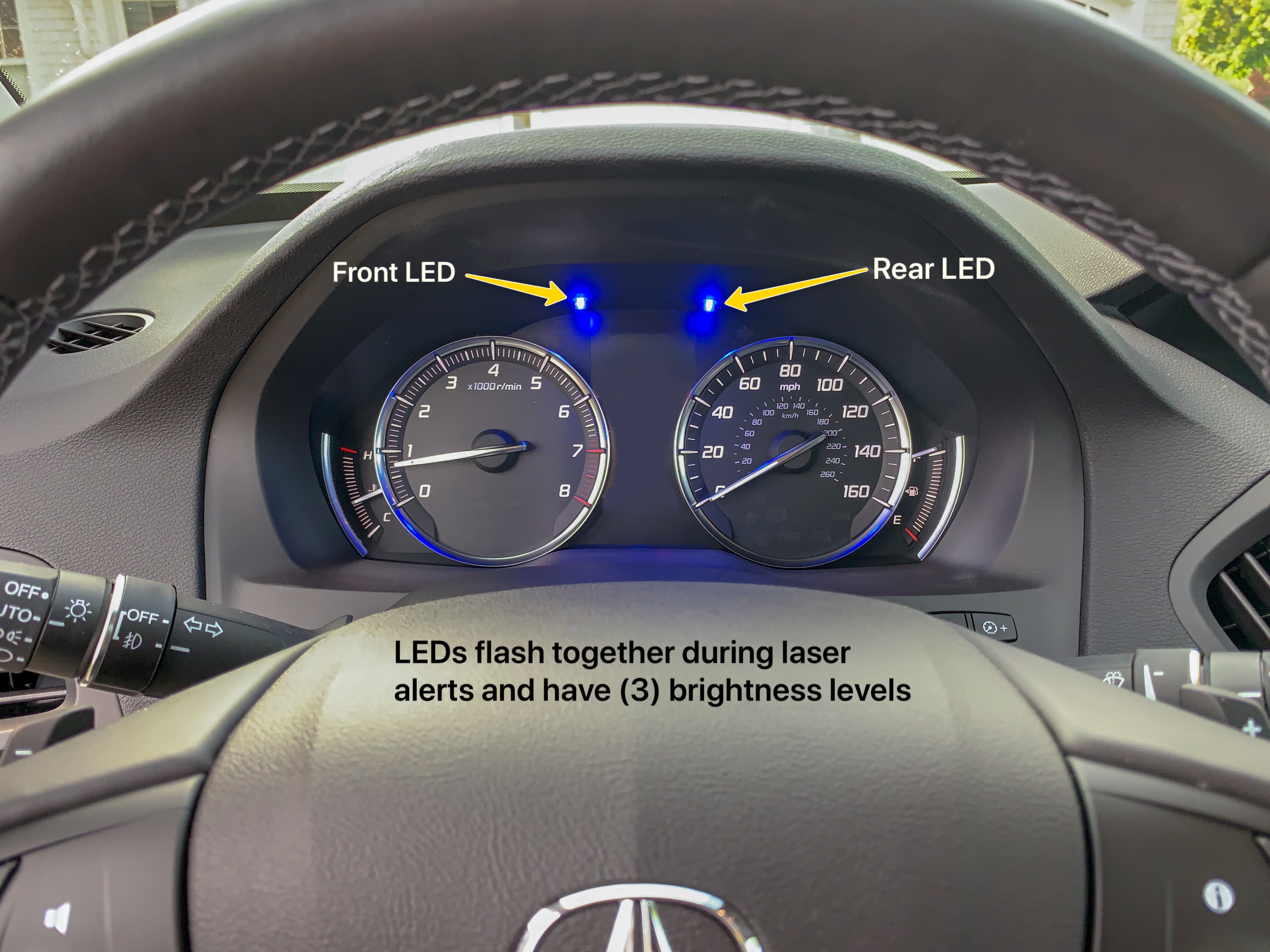 K40 Custom Hidden Alert LED's on a 2019 Acura MDX in Concord, NC