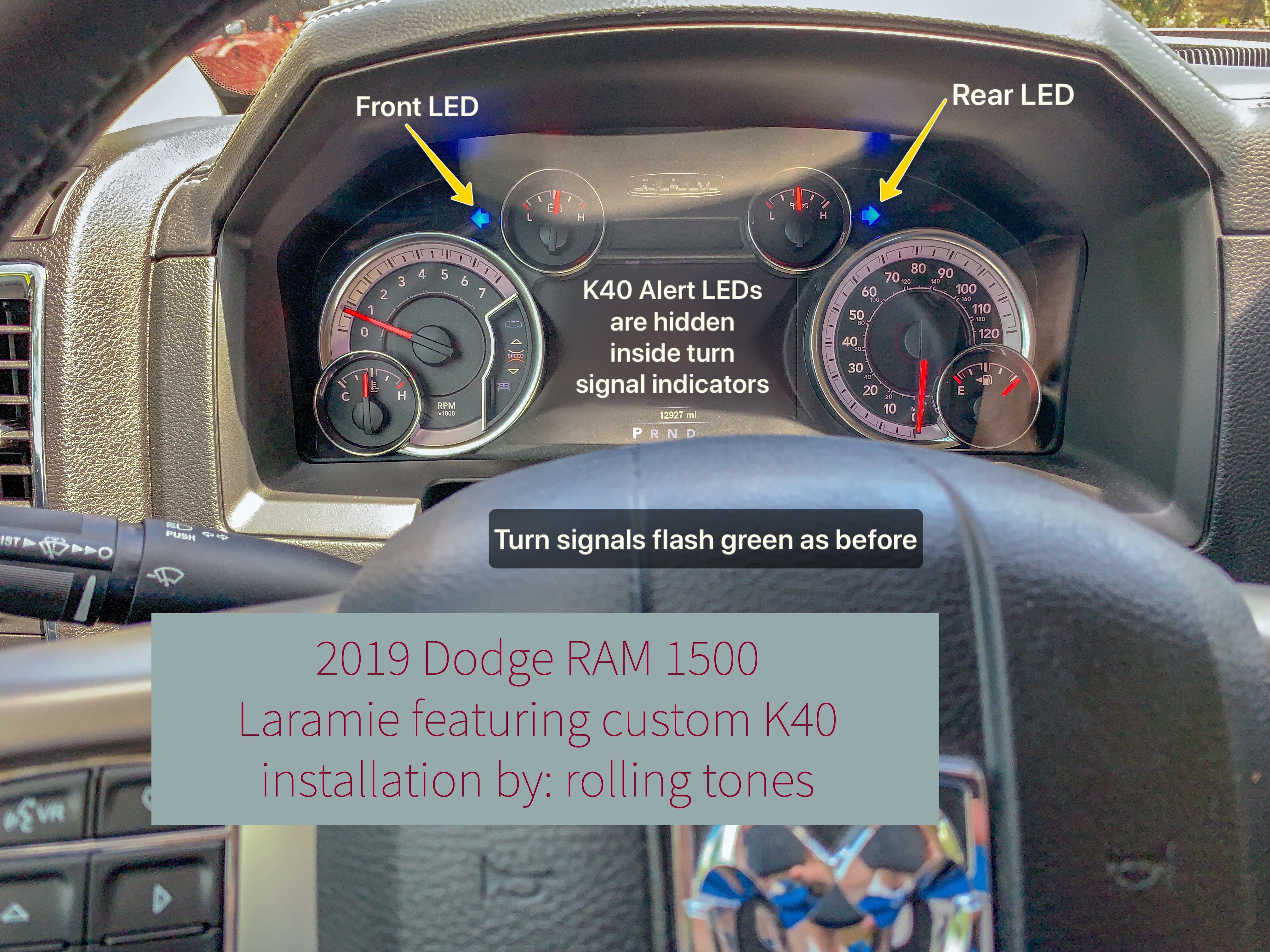 K40 Hidden Alerts Illuminated on a 2019 Dodge Ram 1500 Laramie in Concord, NC