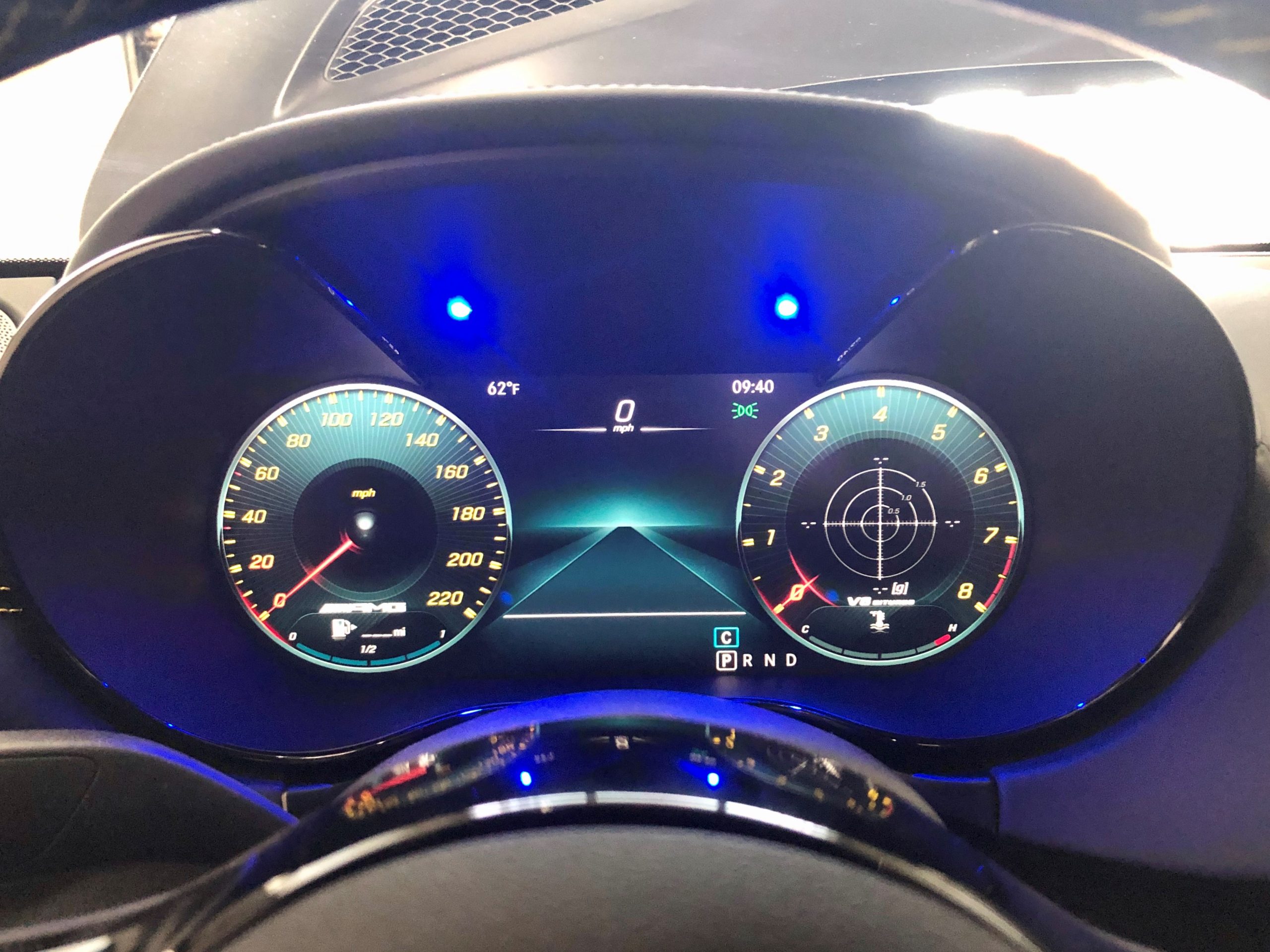 K40 Custom Hidden LED alerts installed in the instrument cluster of a 2020 Mercedes Benz GT-R Naperville, IL