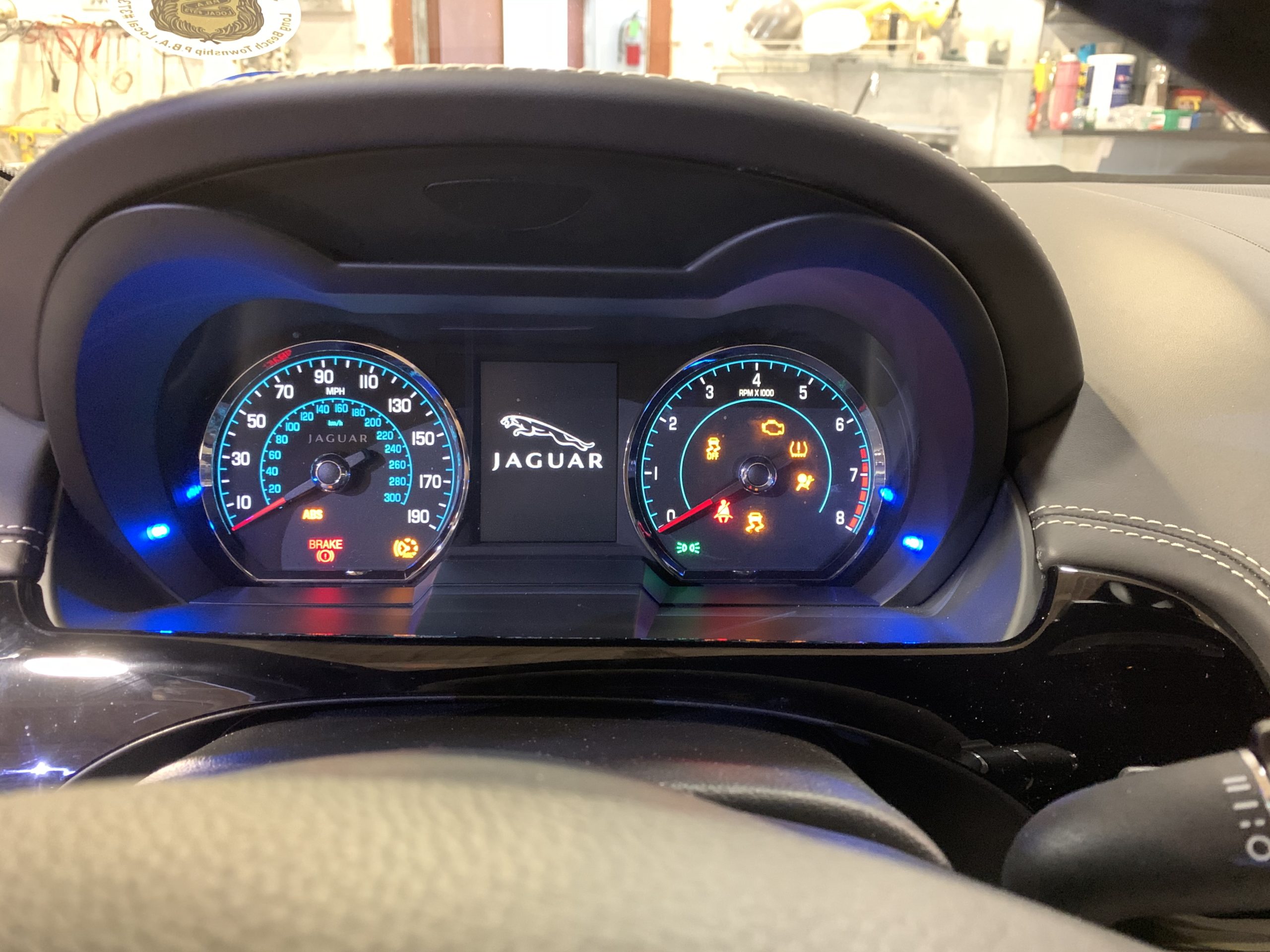 K40 Cuatom Hidden LED alerts installed in the instrument cluster of a 2015 Jaguar XKR in Queens Village, NY