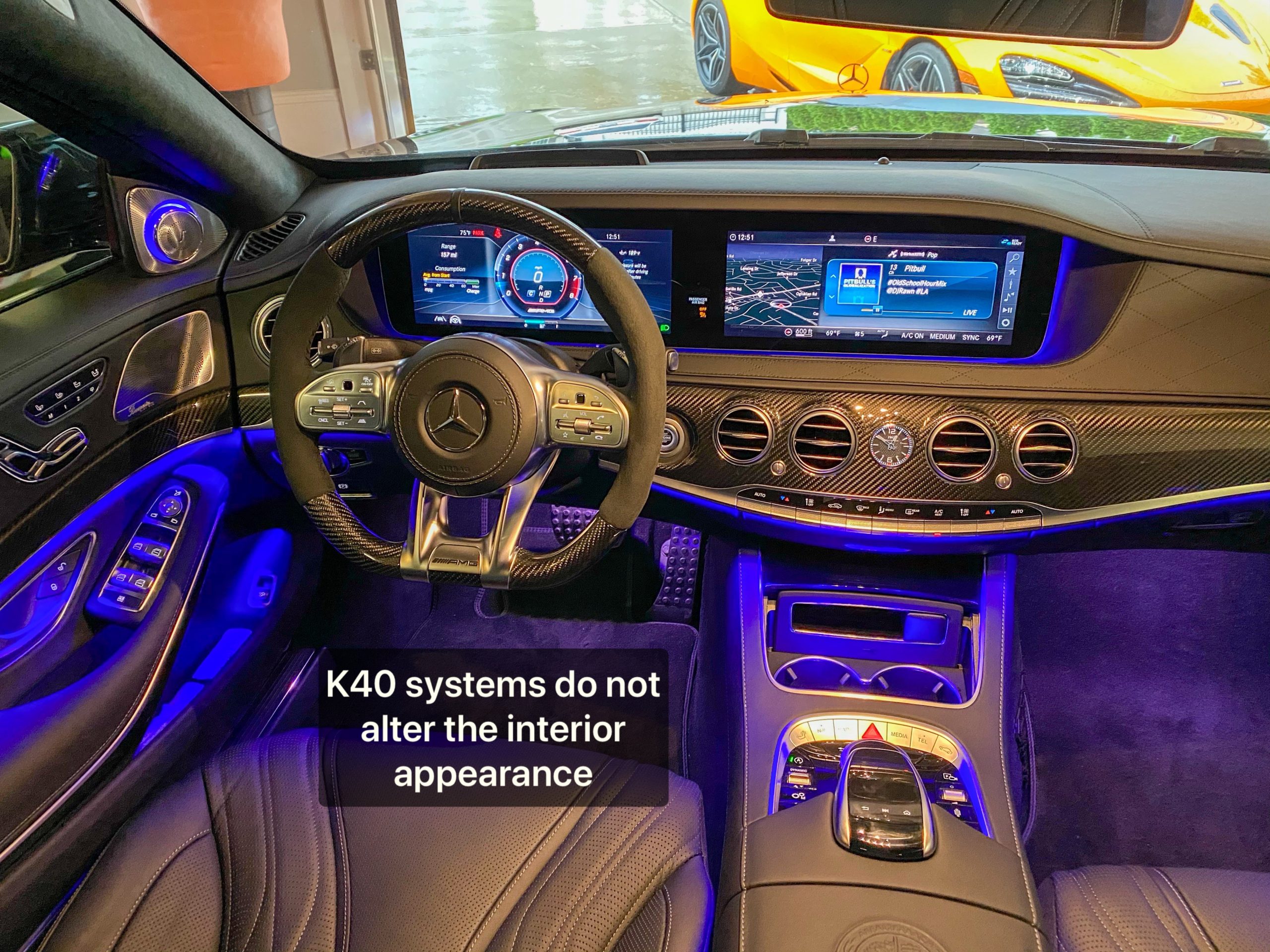 k40 radar detector alert leds in a 2020 Mercedes Benz S63 AMG