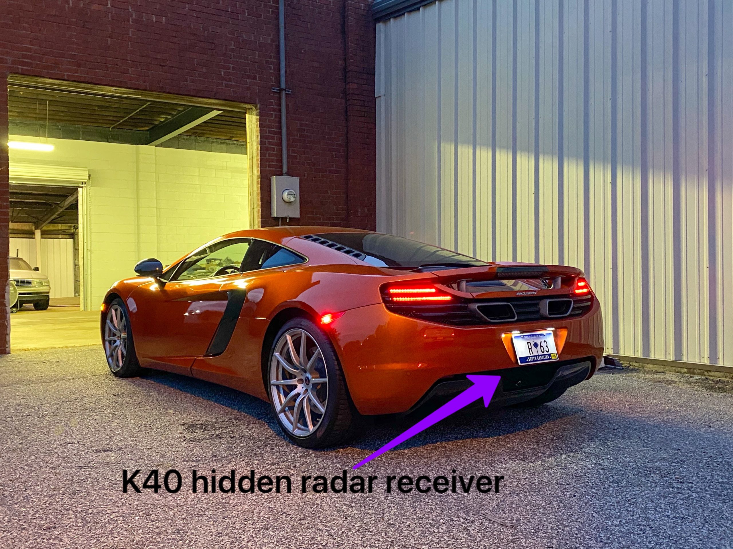 k40 radar receiver on a 23012 McLaren
