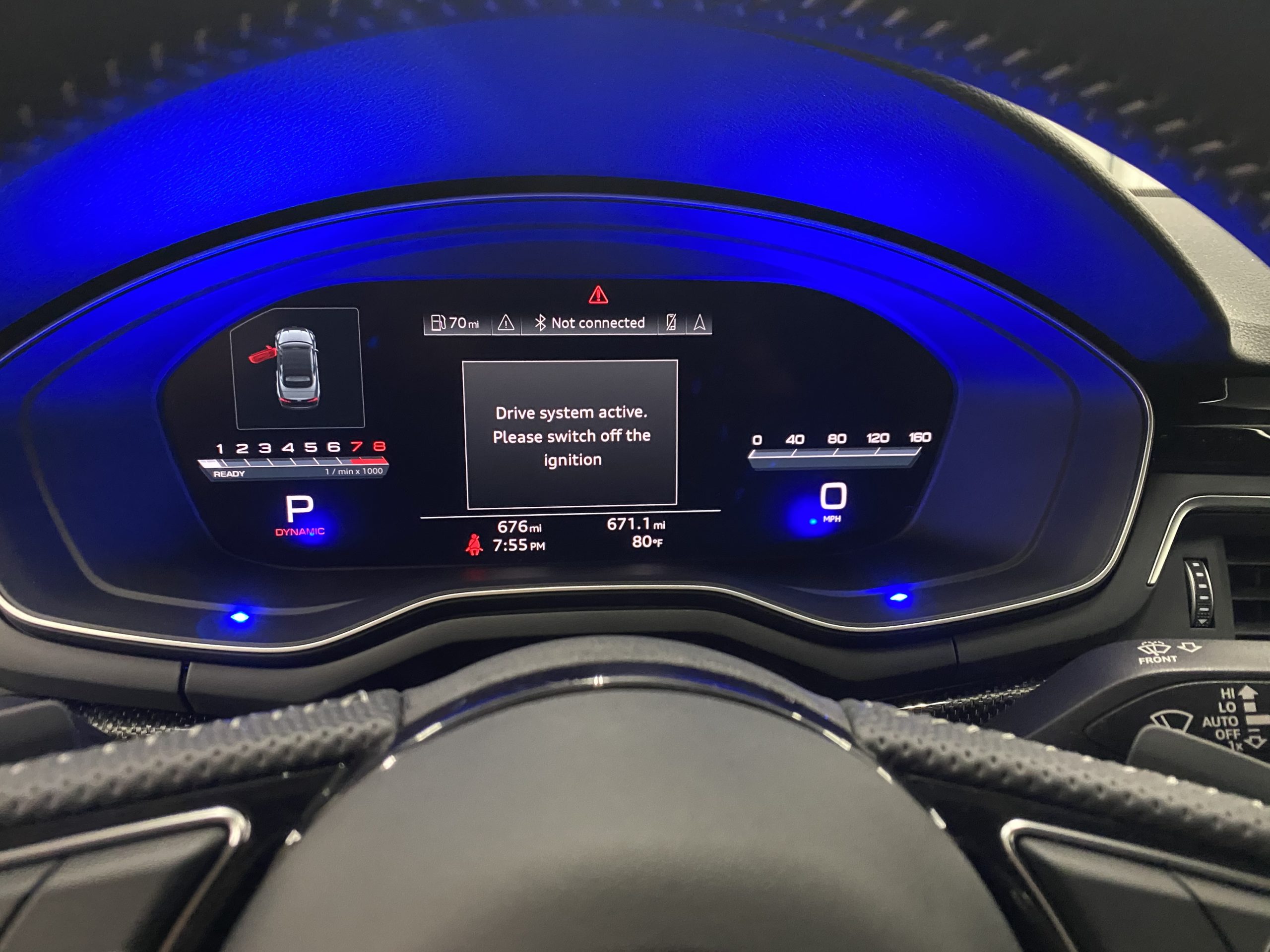 k40 radar detector alert leds in a 2020 Audi S5