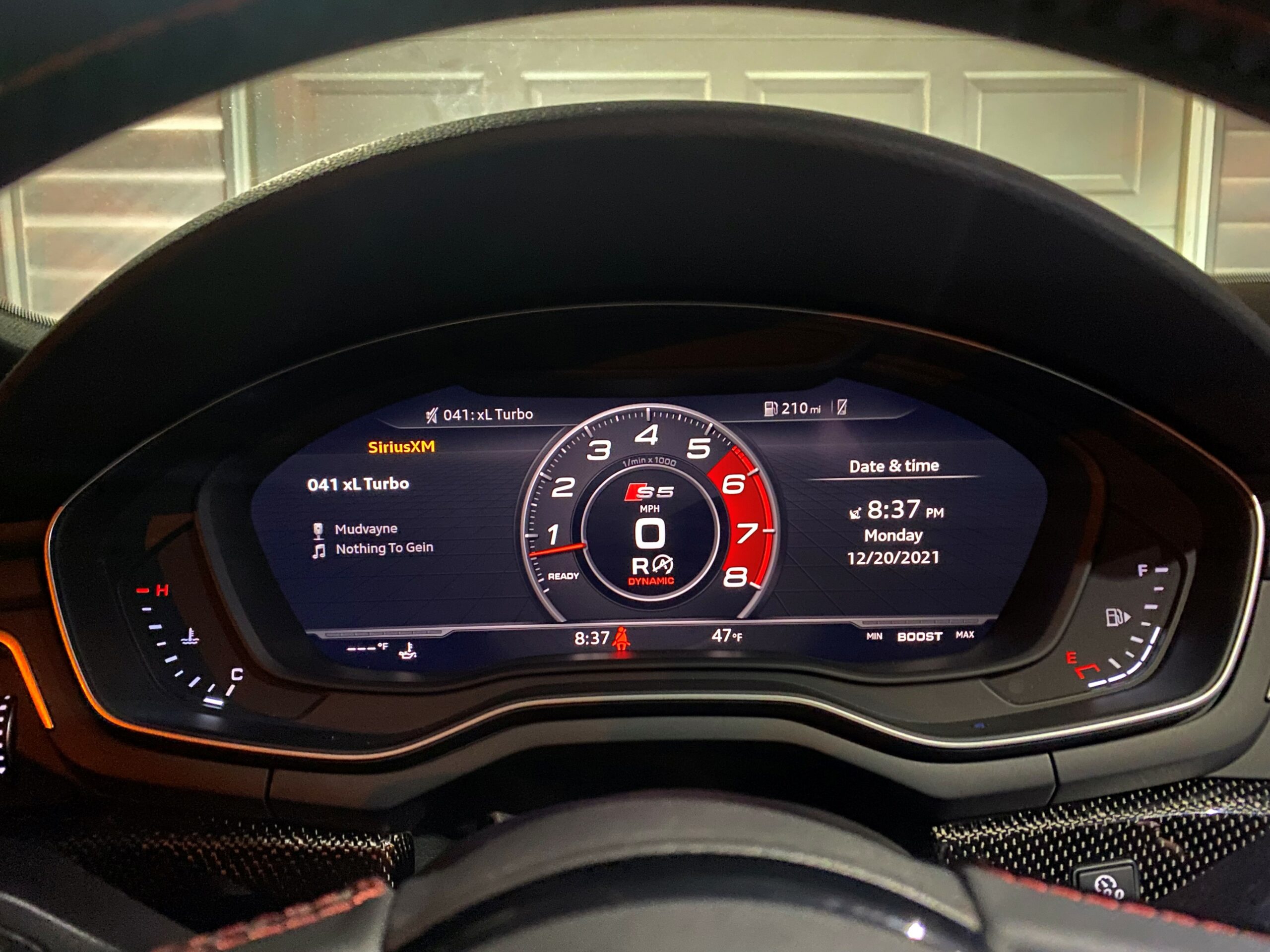 instrument cluster on a 2019 audi s5 in milwaukee wisconsin
