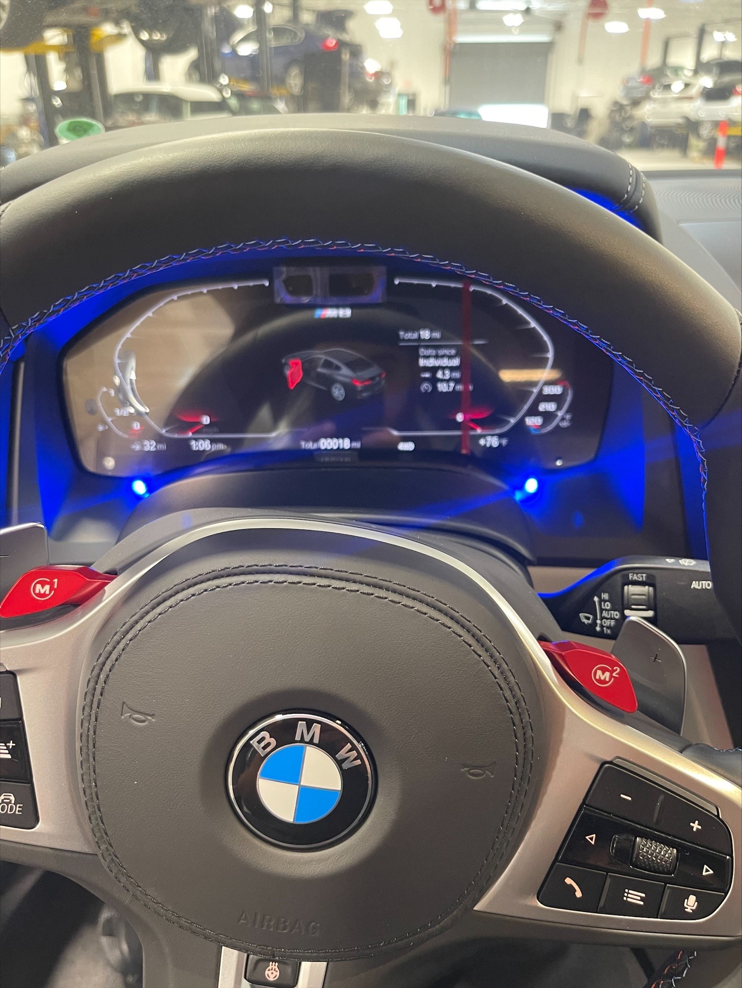 k40 radar detector and laser jammer alert led's on a 2023 BMW Gran Coupe