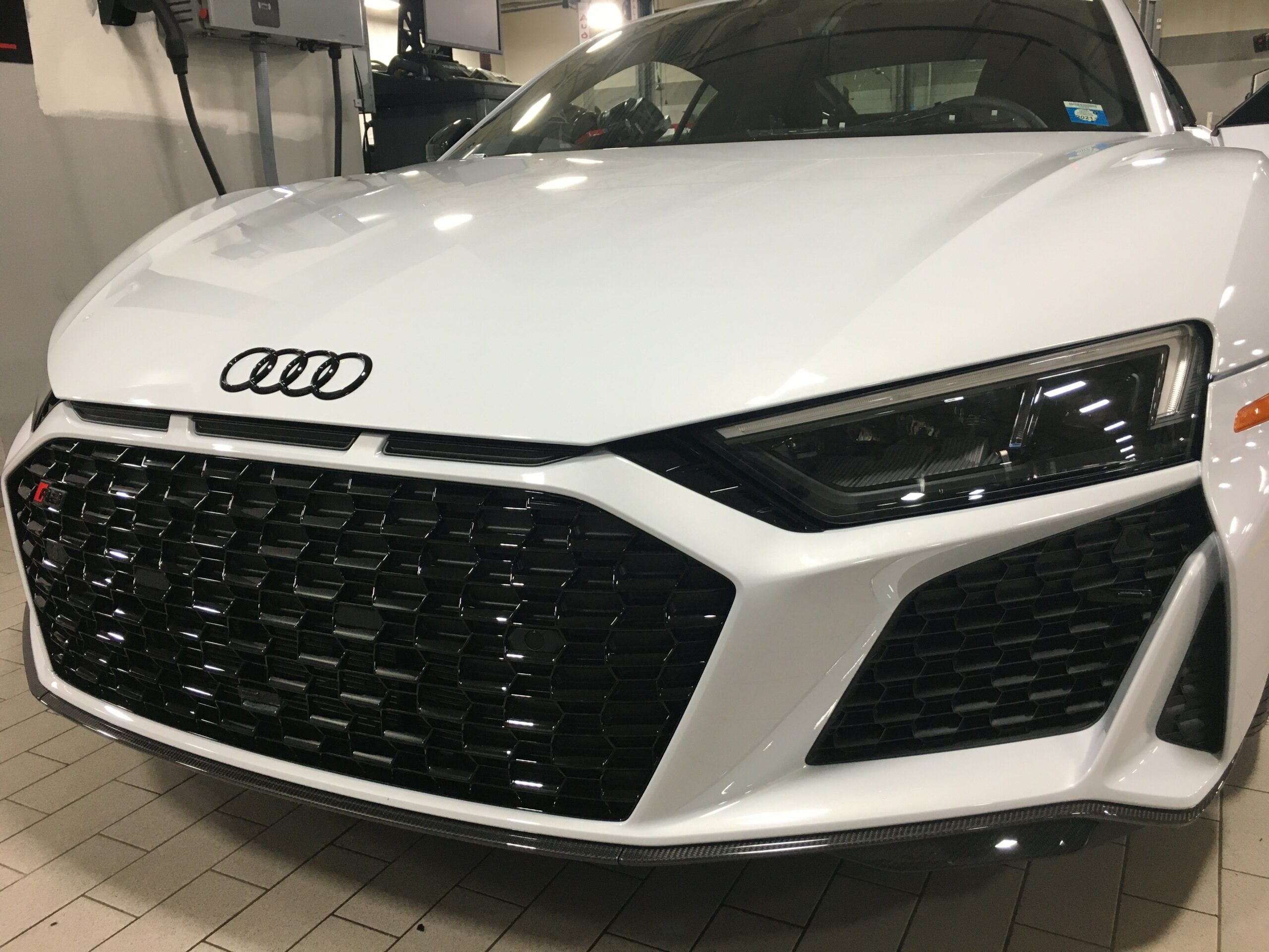 front k40 laser defusers on a 2020 audi r8 in new jersey