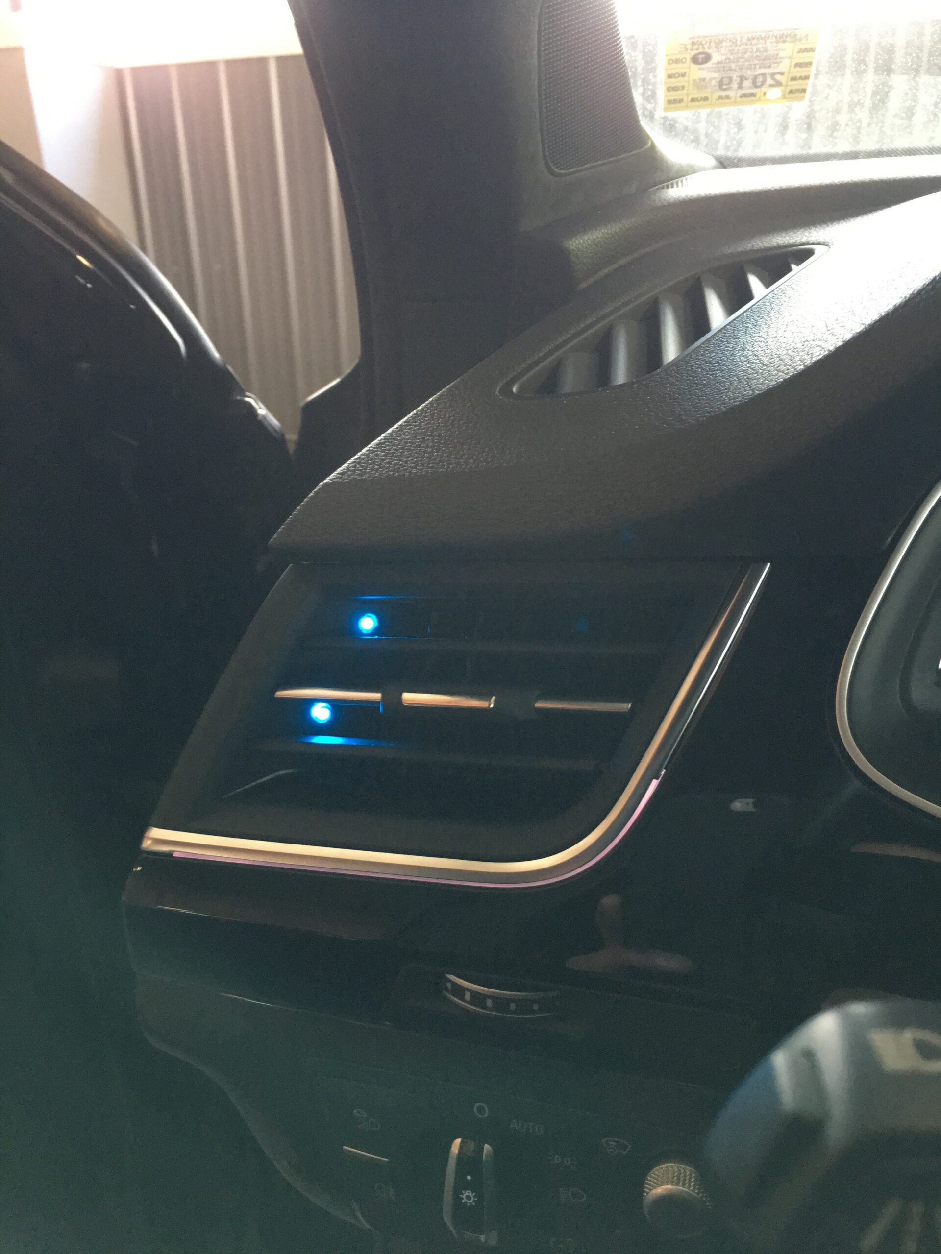 k40 installed radar detection alert leds in an air vent in a 2019 audi q5 in new jersey