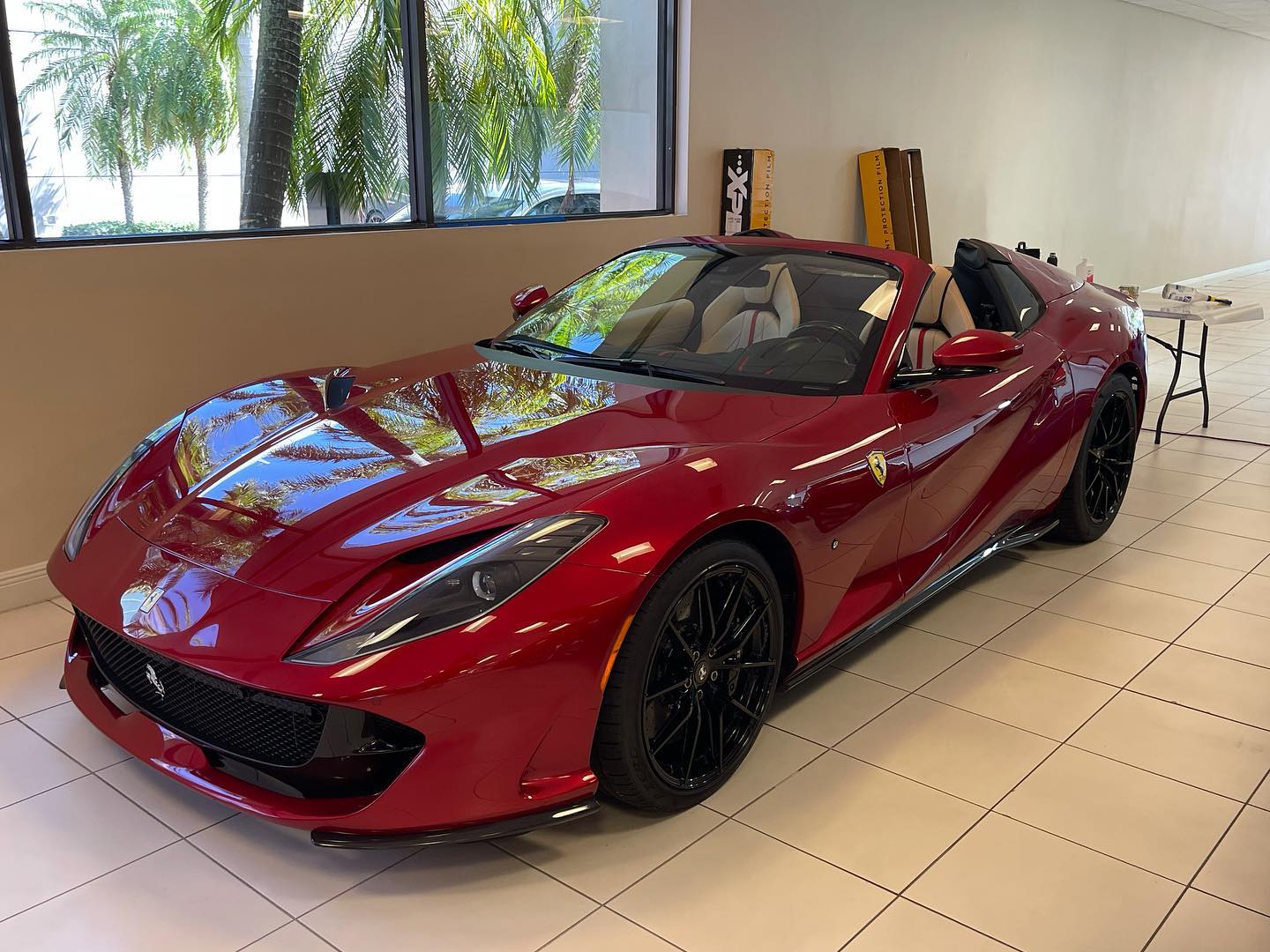 side view of a 2021 ferrari gts in florida